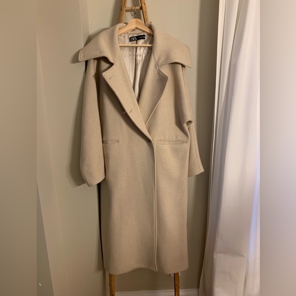 Zara wool high neck coat - Picture 2 of 12